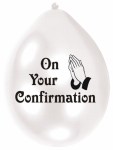 confirmation balloon white